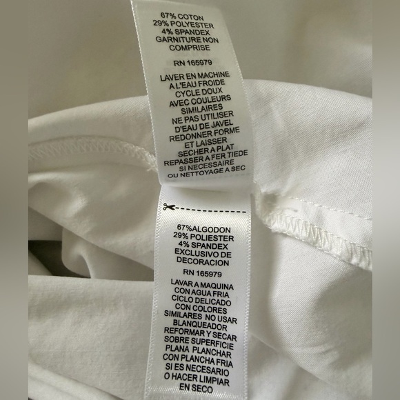 Cupio Roll Sleeve Asymmetrical Hem Tunic Size S in White - Picture 12 of 12